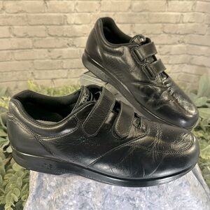 SAS “VTO” Black Soft Faux Leather Round-Toe 2-Strap Walking Shoes Men 10.5M🖤VGUC